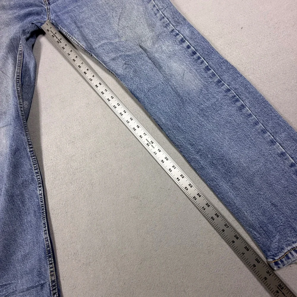 Levis Regular Fit Straight Leg Jeans Medium Wash Blue Denim Mens 34x32
